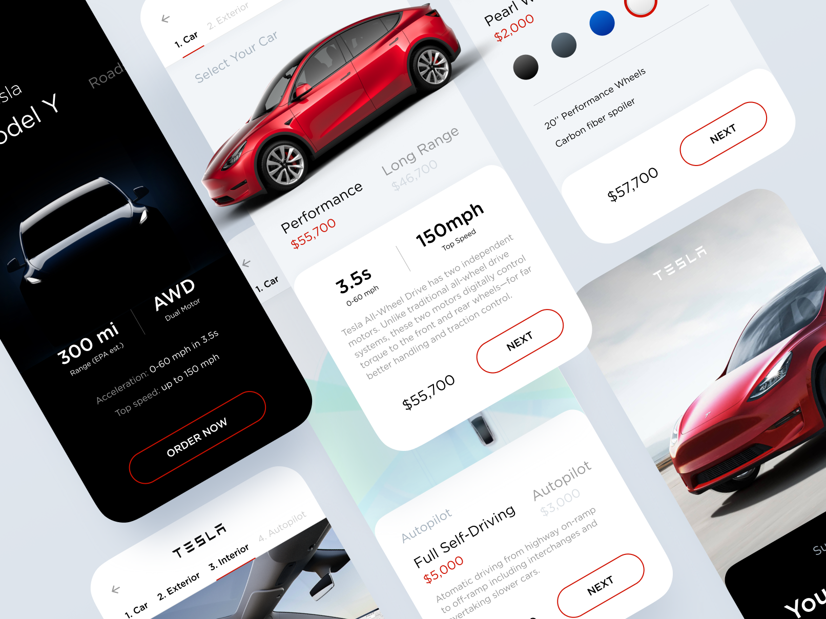 Tesla App Concept UI